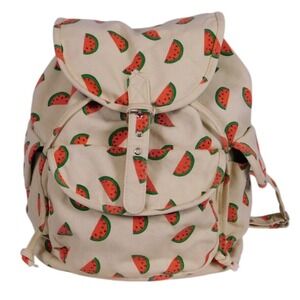 Canvas Watermelon Print Back Pack 3 outer 2 inner pocket adjustable Strap HG8203